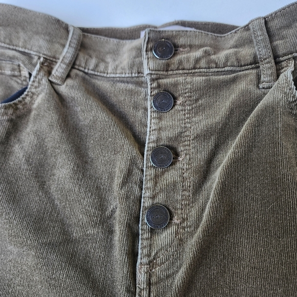 Ann Taylor Loft Pants Womens Green Corduroy Button Fly High Rise Skinny Ankle 6 - Picture 6 of 11